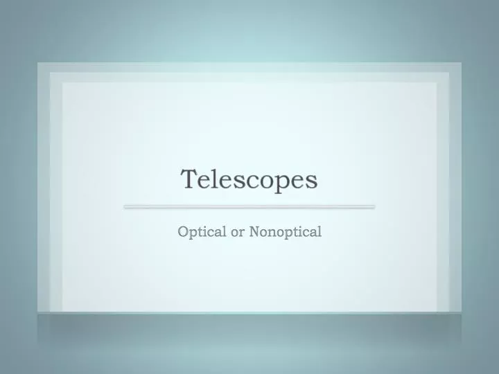 optical or nonoptical