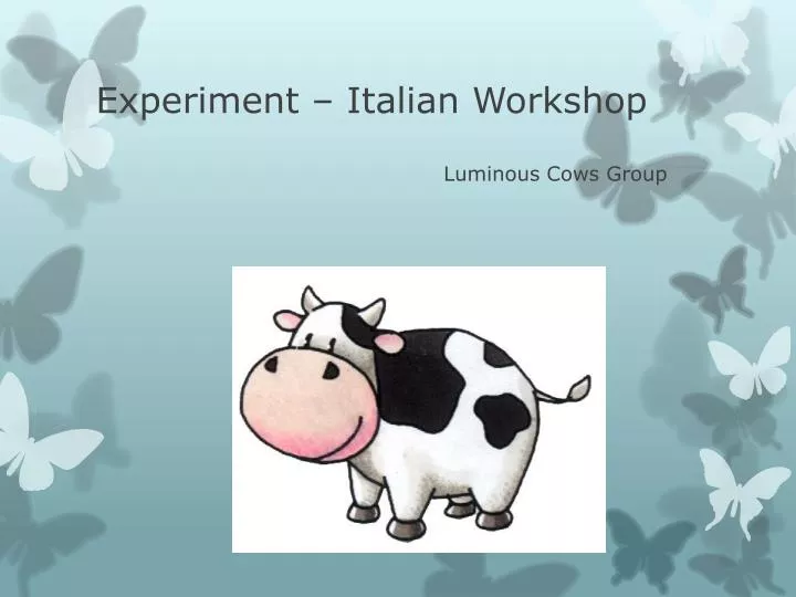 experiment italian workshop
