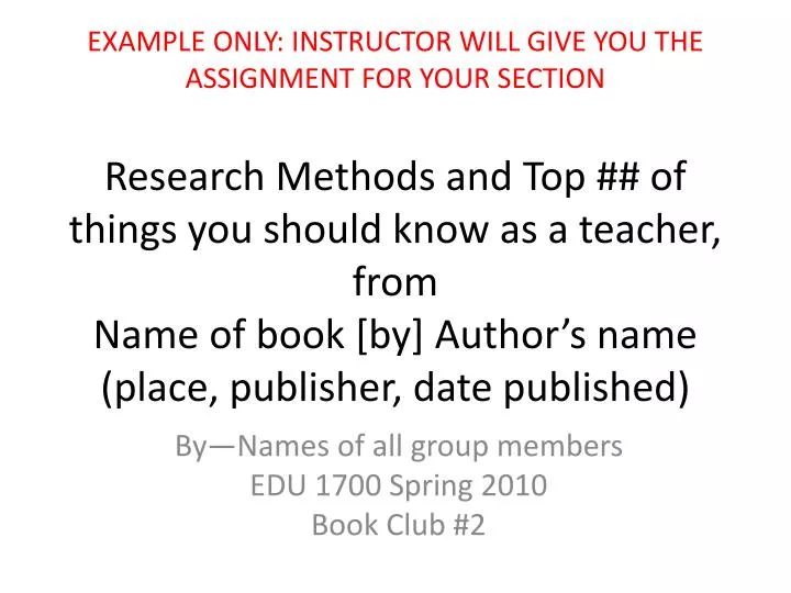 by names of all group members edu 1700 spring 2010 book club 2