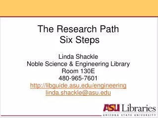 The Research Path Six Steps