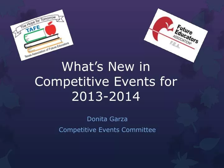 what s new in competitive events for 2013 2014