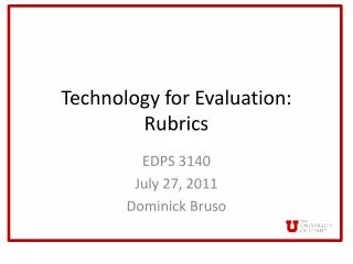 Technology for Evaluation: Rubrics