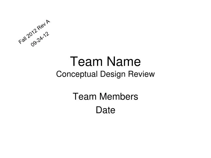 team name conceptual design review