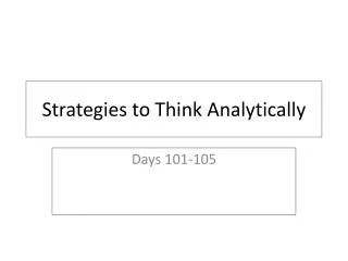 Strategies to Think Analytically
