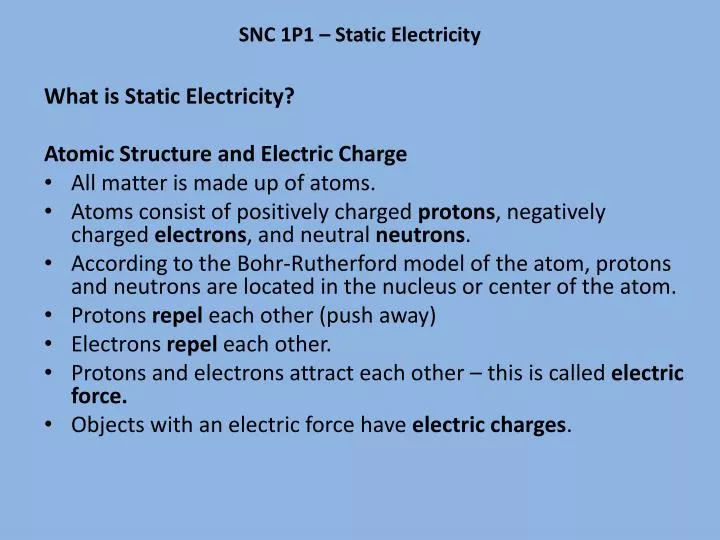 snc 1p1 static electricity