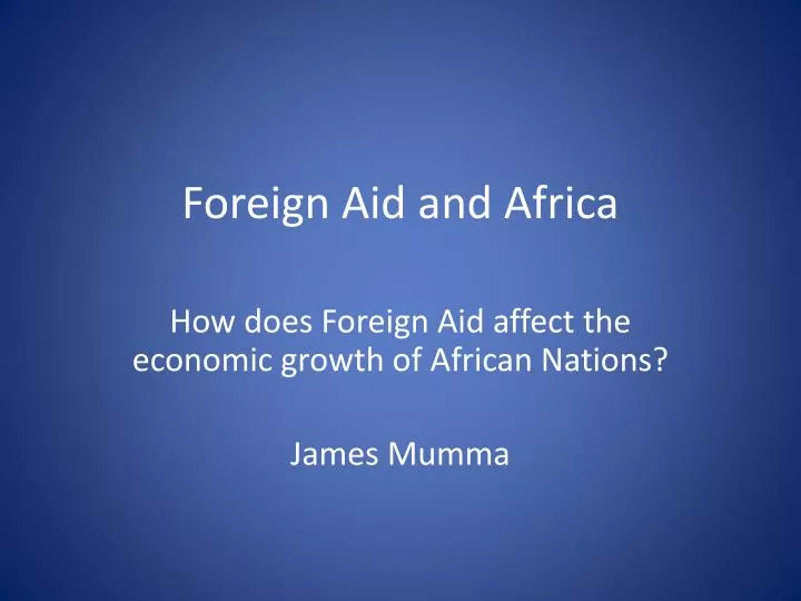 foreign aid and africa
