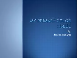 my primary color blue