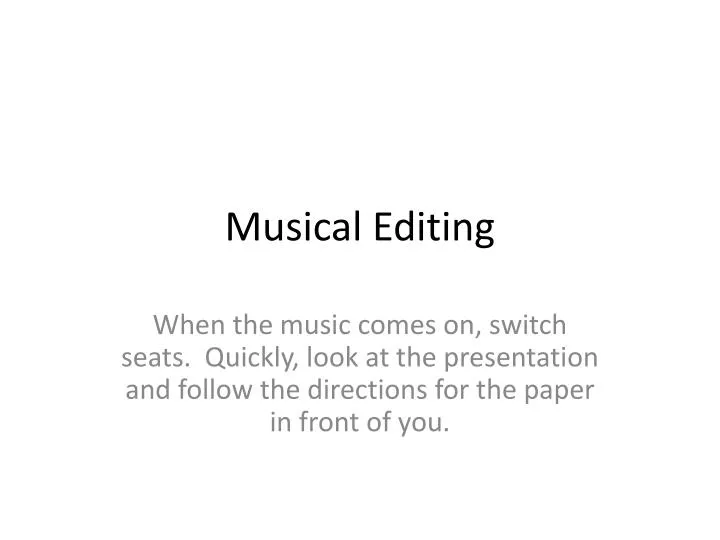 musical editing