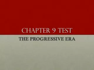 Chapter 9 Test