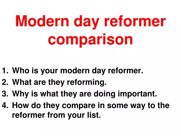 modern day reformer comparison