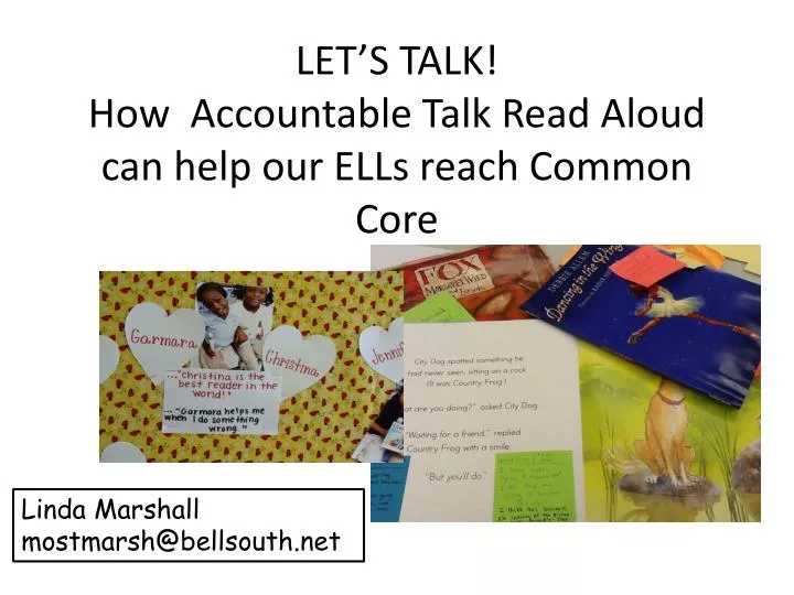 let s talk how accountable talk read aloud can help our ells reach common core