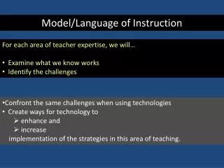 Model/Language of Instruction