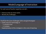 Model/Language of Instruction
