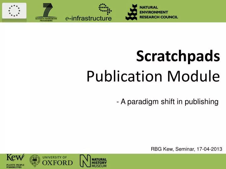 scratchpads publication module