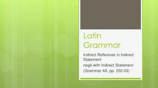 Latin Grammar