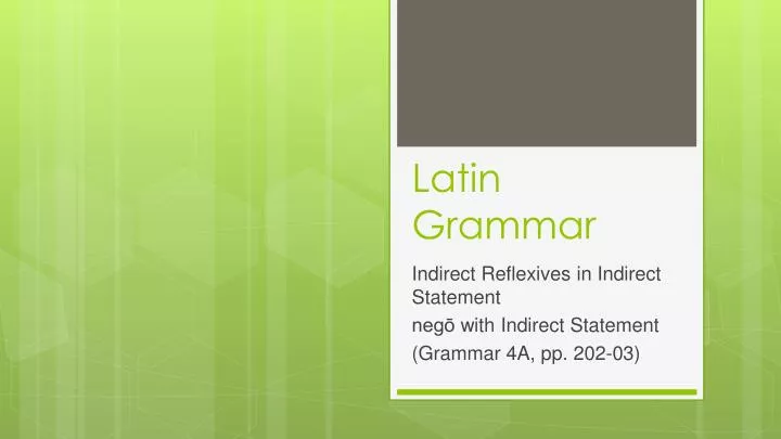 latin grammar