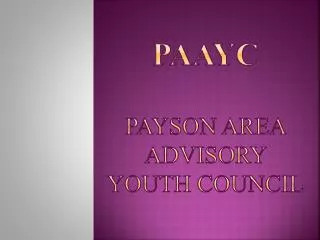 PAAYC Payson Area Advisory Youth Council