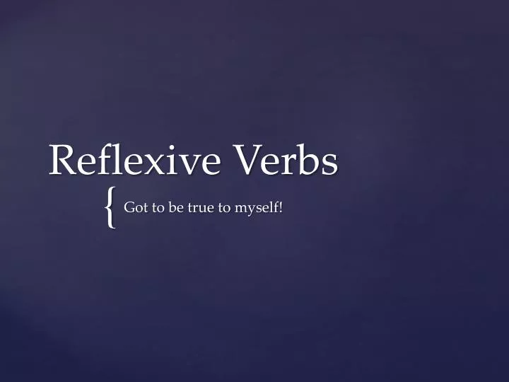 reflexive verbs