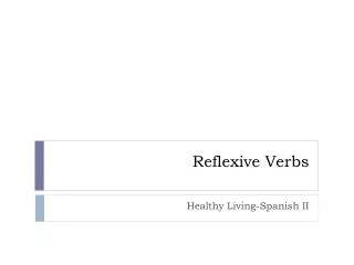 Reflexive Verbs