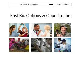 Post Rio Options &amp; Opportunities