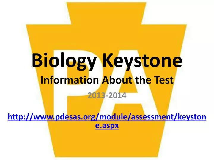 biology keystone information about the test