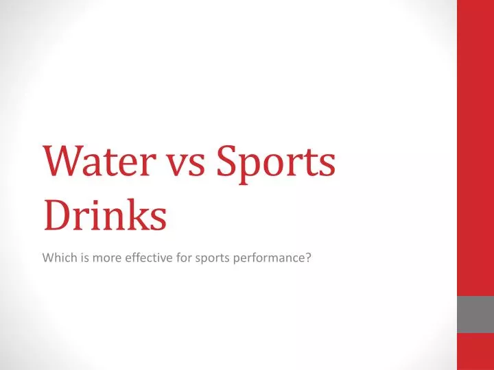 water vs sports drinks