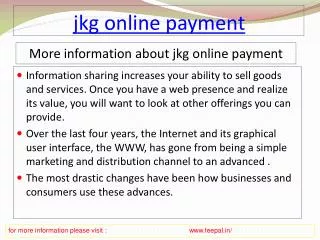 The best guide for jkg online payment
