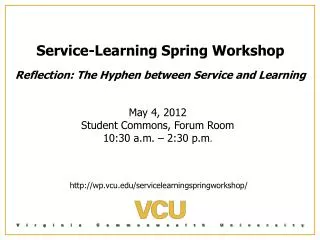 Service-Learning Spring Workshop Reflection: The Hyphen between Service and Learning