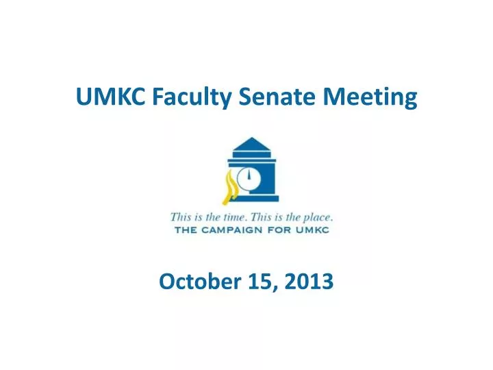 umkc faculty senate meeting october 15 2013