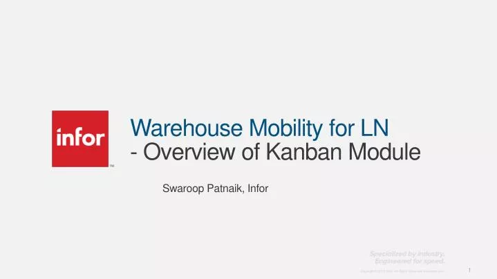 warehouse mobility for ln overview of kanban module