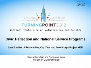 Becca Bernstein and Yangyang Zong Project on Civic Reflection
