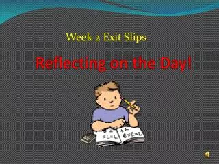 reflecting on the day
