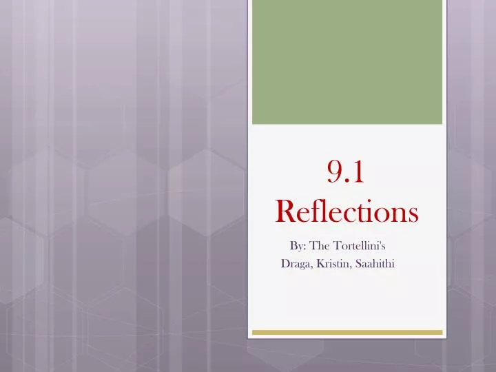 9 1 reflections