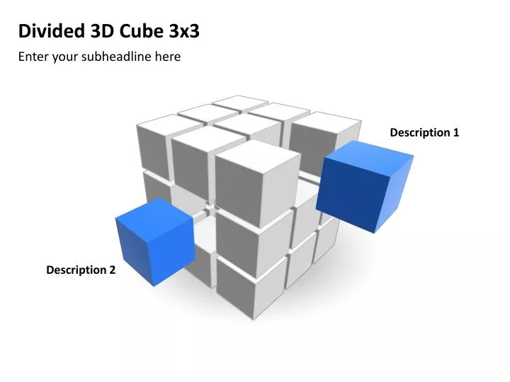 divided 3d cube 3x3