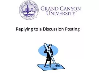 Replying to a Discussion Posting