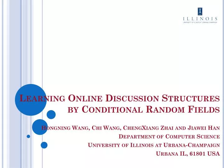 learning online discussion structures by conditional random fields