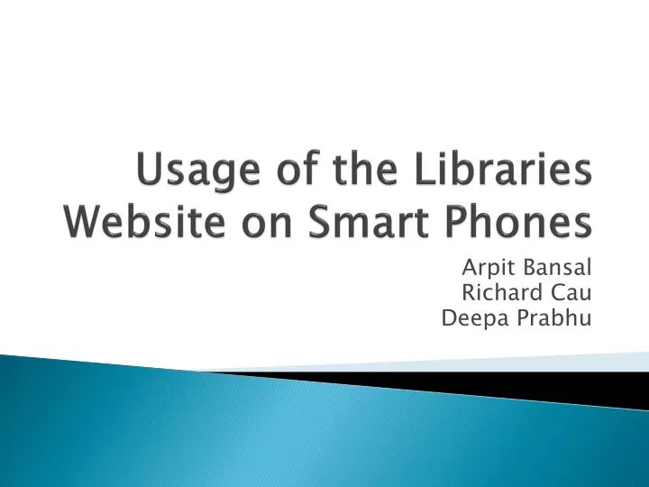 usage of the libraries website on smart phones