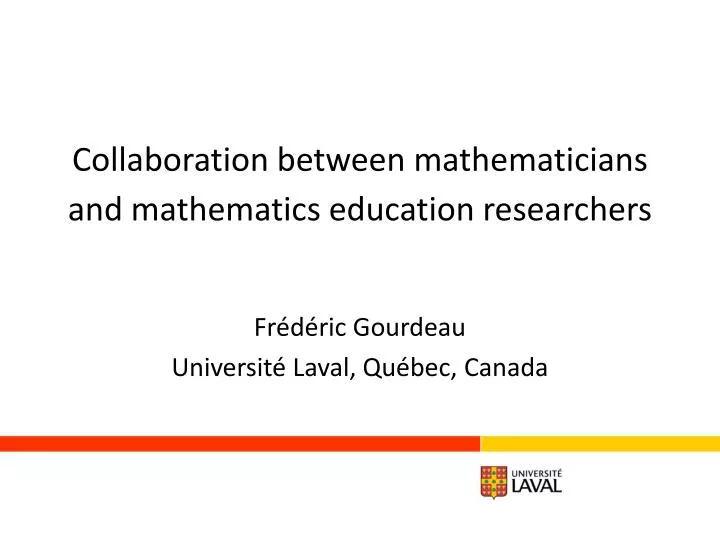 collaboration between mathematicians and mathematics education researchers