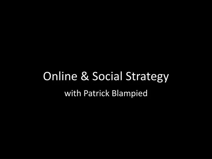 online social strategy