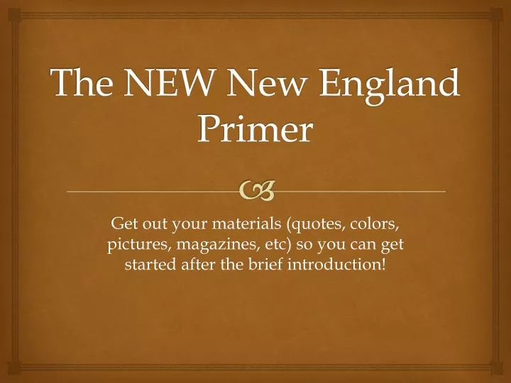 the new new england primer