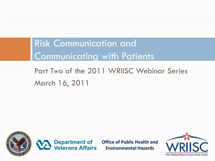 risk communication and communicating with patients
