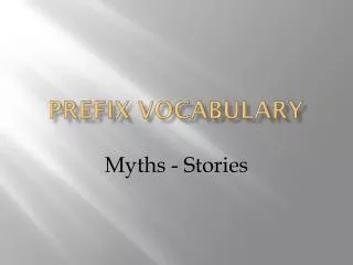 PreFix Vocabulary