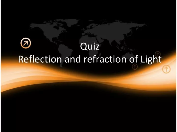 quiz reflection and refraction of light