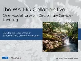 The WATERS Collaborative: One Model for Multi-Disciplinary Service-Learning