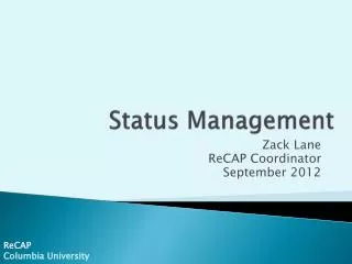 Status Management