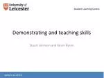 Demonstrating and teaching skills - slide 1