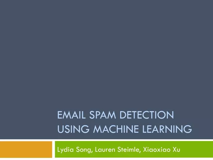 email spam detection using machine learning