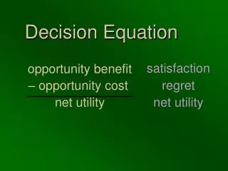 Decision Equation