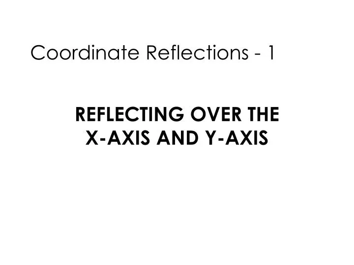 reflecting over the x axis and y axis