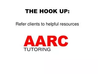 THE HOOK UP: Refer clients to helpful resources